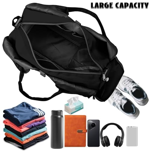 Horse Duffle Bag with Shoe Compartment for Men Sports Duffel Bag with Yoga Mats Holder Multiple Pockets Workout Bag with Adjustable Shoulder Strap Lightweight Bags for Gym Travel Weekender3