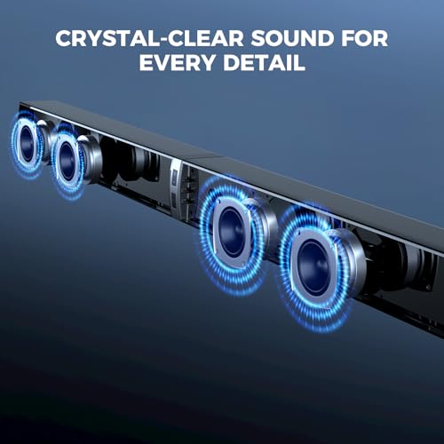GarageRock Soundbar with Subwoofer for TV, 120W 2-in-1 Sound Bar Surround Sound System with Wired Subwoofer, 1 Set of Sound Bar for TV with Deep Bass&Volume Boost&3 EQ Mode, Bluetooth 5.3/ARC/OPT/AUX - Image 5
