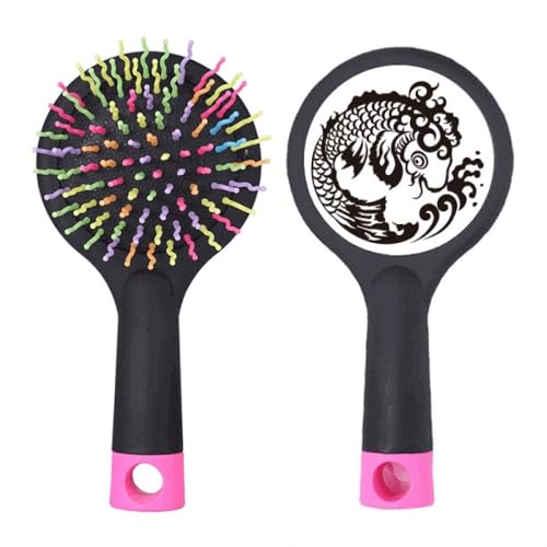 Brosse à cheveux coussin poisson style chinois pour un démêlage doux