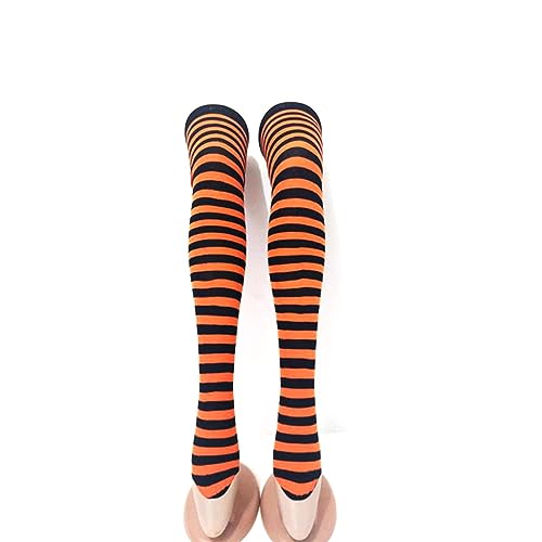NAUZE 2 works Halloween Striped Stockings Over knee Stocking High Socks Knit Halloween Costume Party Clothing Accessories for Halloween Christmas - Image 2