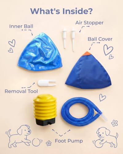 Image of 18Inch Herding Ball for Dogs, Interactive Large Dog Ball with Handles, Durable Outdoor Training Dog Toy for Medium to Large Dog Australian Shepherd Cattle Dog Border Collie and Horses