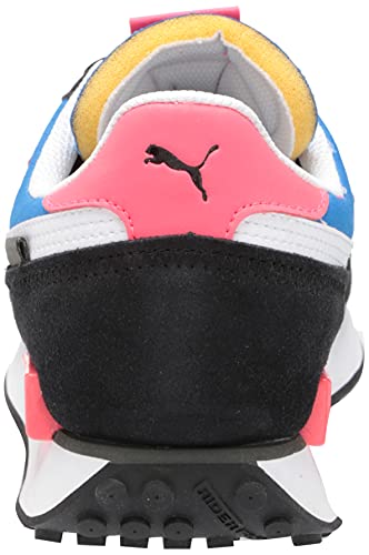 PUMA Puma Men's Future Rider Sneaker Black-Yellow Glow-Ultra Blue, 6