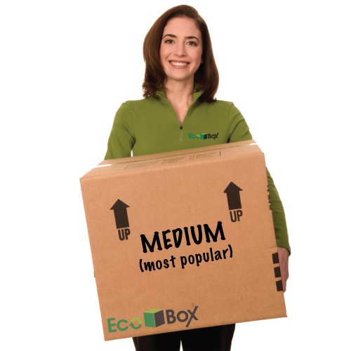 EcoBox Medium Moving Boxes Genuine Size 18 x 18 x 16 Inches Pack of 10