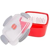 Microwave Cookware Steamer- 3 Piece Microwave Cooker w Food Container