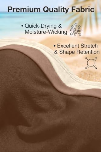 Image of Daci Women Strapless Tankini Tummy Control 2 Piece Bandeau Swimsuit | Full Coverage,Removable&Adjustable Straps,Built-in Soft Unremovable Bra,Ruched Tummy Control,Mid Waist Bottom,Fully Lined