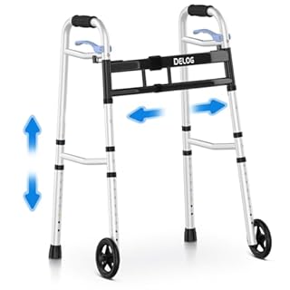 Delog Narrow Walkers for Seniors, Small Walkers for Seniors Tight Spaces Support Up to 350lbs, Standard Walkers for Adults