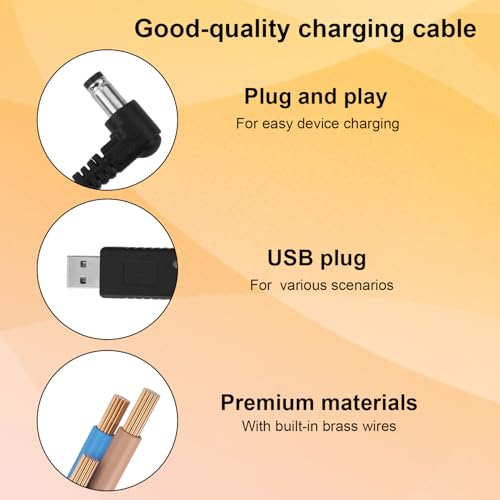 image for BTFO 2pcs USB Charger Cable for Rugged Radios, Extra Large Battery Rep