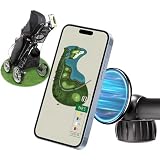 Golf Push Cart Magentic Phone Holder Mount 360° Rotatable with Strong Magnets Phone Holder for Push Golf Cart Compatible with Clicgear, Bag Boy, Sun Mountain, Golf Push Cart Accessories for All Phones