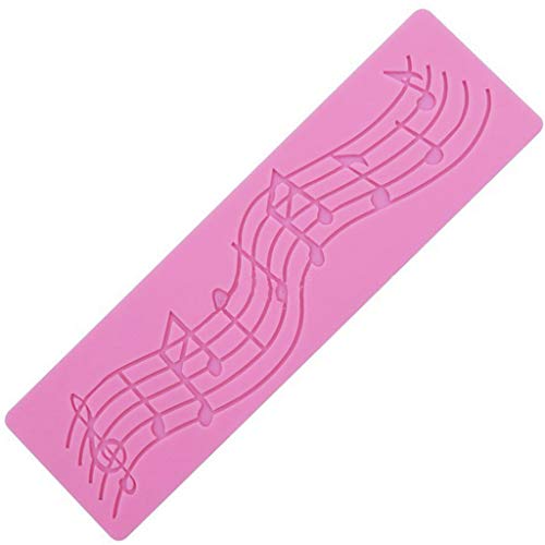 Molde de silicona para fondant con notas musicales miniatura 3
