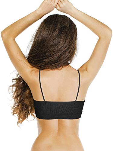 Sutiã Cami com decote em V, acolchoado, sem costura, com alças, sutiã para dormir para mulheres e me