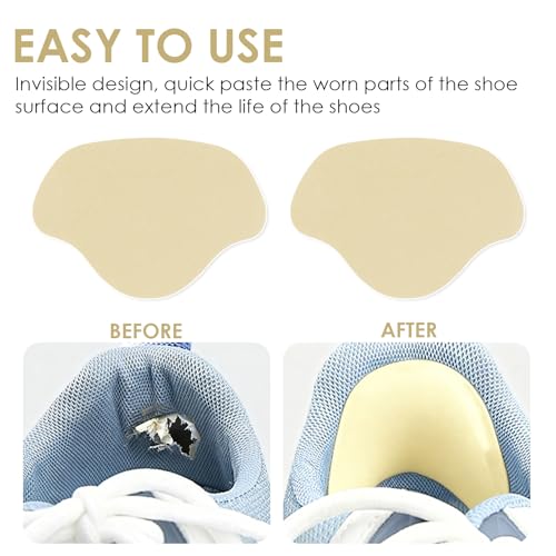 Image of Shoe Heel Repair Patches, Quick Self-Adhesive Inside Sneaker Hole Patches for Sport Work Walking Hiking Tennis Shoes Sneaker Mesh (12 Pcs 丨 Skin Color)