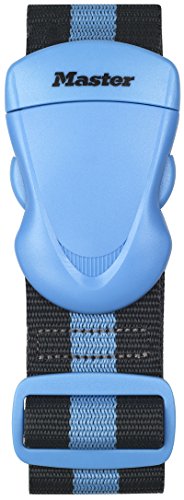 Preisvergleich Produktbild Master Lock 4700EURDBLU Gepäckgurt mit Schnalle aus Kunststoff, Blau, 2 m