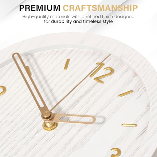Horloge murale décorative à balancier grand format blanc pour bureau