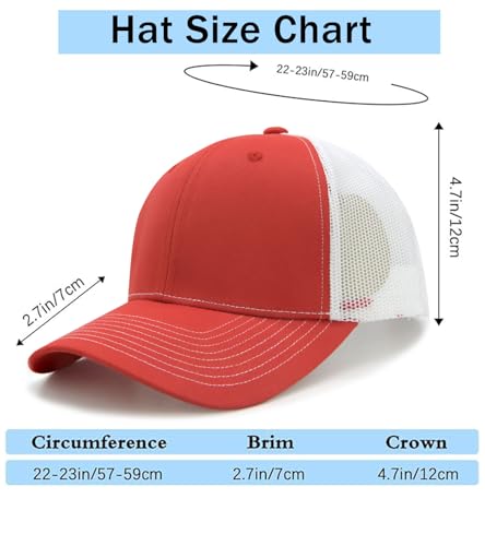 Image of 2-Pack Breathable Mesh Snapback Trucker Hats, Adjustable Baseball Caps for Men Women, Cotton-Poly Twill Outdoor
