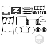 for Nissan 350Z 2003-2009 Black Real Soft Carbon Fiber Full car Interior Set 27 Pieces Sticker Decorative Cover car Interior Accessories