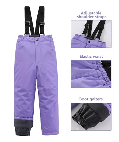 Image of M2C Boys Girls 2-Piece Snowsuit Thicken Patterned Ski Jackets and Pants