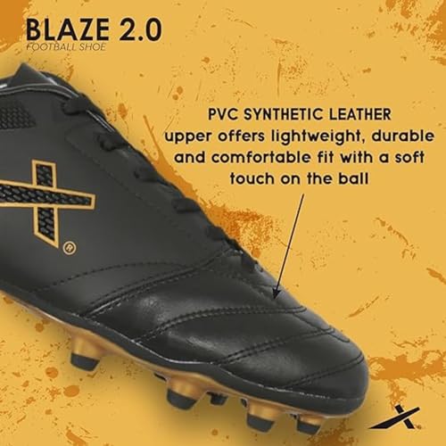 Image of Vector X Men's Blaze Series Football Shoes with TPU /Synthetic Leather Upper|Comfortable Soccer Sports Shoe |Footwear Studs for Adult, Men & Boys | Walking |Lace-Up