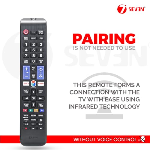 Image of 7SEVEN Compatible with Samsung Tv Remote Control Suitable for Smart LCD LED Televison Non Voice Command with Streaming Apps -Match Remotes Keys Exactly with Existing Remote