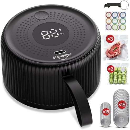 Mason Jar Vacuum Sealer For All Your Food Storage: Wide Mouth Jar...