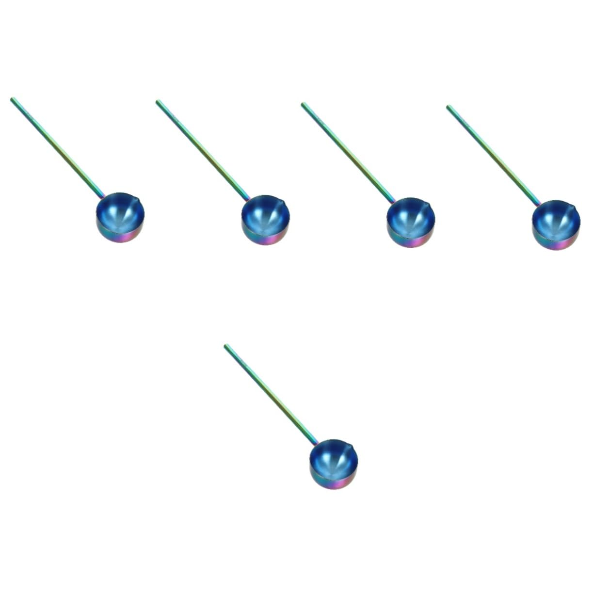 5 Piezas Cuchara De Acero Inoxidable Cucharón De Metal Cucharones De Cocina Para Olla Cucharón De Sopa De Acero Inoxidable Cucharones Para Cocinar Cuchara Para Calentar Aceite MAGICLULU