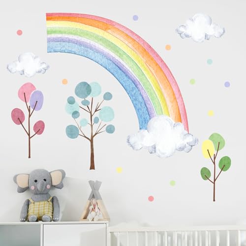 Vinilos de Arcoíris en Acuarela para Decoración Infantil miniatura 6