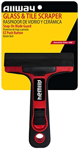 Image of ALLWAY GTS-G Glass & Tile Scraper with Snap-On Blade Guard, 4 inch