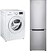 Samsung WW70T4543TE,EG Waschmaschine, 7 kg, 1400 U/min, Weiß & RL30J3005SA/EG Kühl-/GefrierKombination, 178 cm Höhe, 249 kWh/Jahr, 213 L Kühlteil, 108 L Gefrierteil, Silber, No Frost+