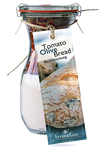 Backmischung im Weckglas für Tomato Olive Bread Mini ( 250ml ) - Zutaten im Weckglas für die einfache Zubereitung - Gourmet Back-Mischung von Feuer & Glas Cover