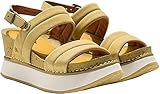 Sandalia de cuña de cuero Art SANTORINI Sandalias con Cuña, Mujer, Amarillo (Sun Light), 38 EU