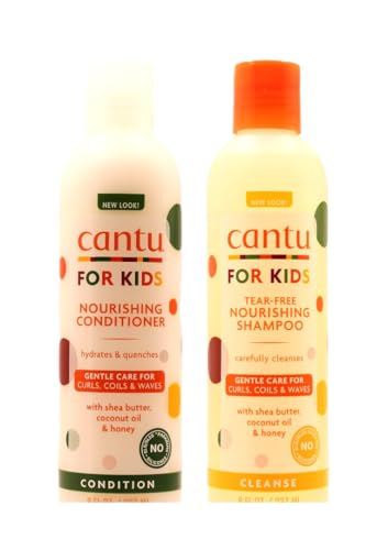 Cantu Care for Kids Tear-free Nourishing Shampoo 8oz & Conditioner 8oz Duo-set by Cantu