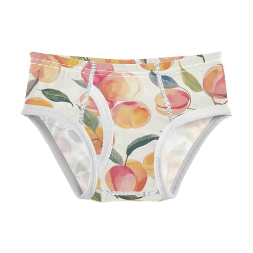 KLL Watercolor Peaches Toddler Boys Pure Cotton Underwear Cute Children Undies