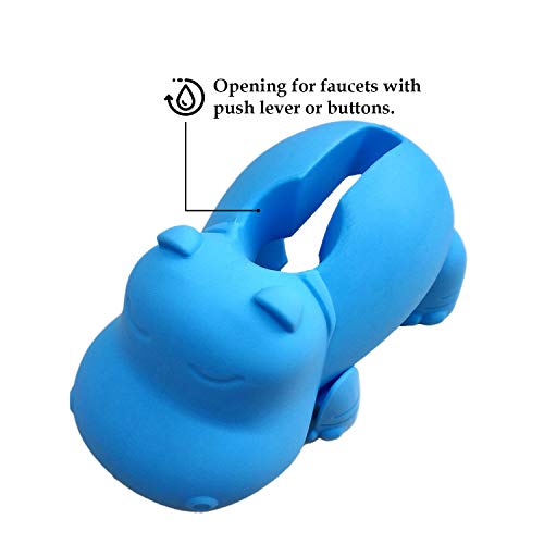 Aurelie Silicone Hippo Tub Faucet Cover for Kids, Protective Baby Safety Products for the Bathtub Spout, Blue