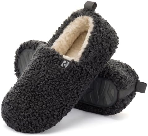 RockDove Damen Pantoffeln Puff-Ease Kunstfell Geschlossene Rücken Hausschuhe