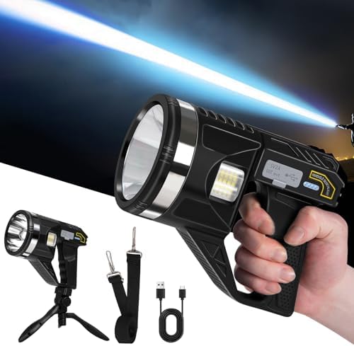 Spotlight 2000000 Lumens, 6 Modes Super Bright LED Rechargeable S...