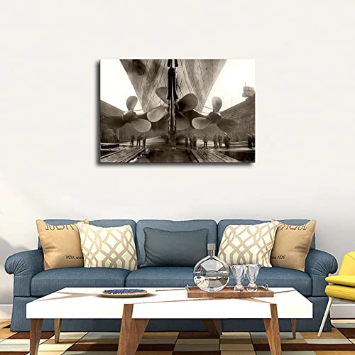 Sister Photo Of Titanic 1911 Rms Olympic Propeller Posters And Wall Art Pictures Print Modern Home Bedroom Decoration Posters (Framed,24×36Inch) #TOP3