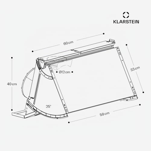 Klarstein Swift Square Hotte aspirante 60 cm Hotte encastrable 402 m³h Recyclage dairÉvacuation LED - vue 8