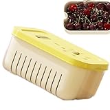 Genérico Contenedores De Almacenamiento De Fruta Para | Organizadores Con Bandeja De Drenaje | Contenedores De Productos Apilables Para,Para Despensa Cocina Comidas Almuerzo Snack