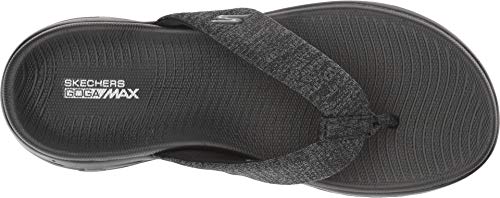 Skechers womens On-the-go 600 - Preferred Flip Flop, Black, 7 US2
