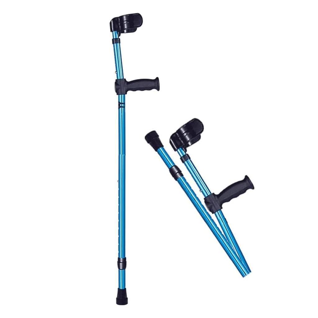 Muletas para adultos Muletas para adultos Bastones Muletas de antebrazo Muletas médicas plegables de aluminio Puño abierto Bastones ajustables Bastones para caminar Conveniente
