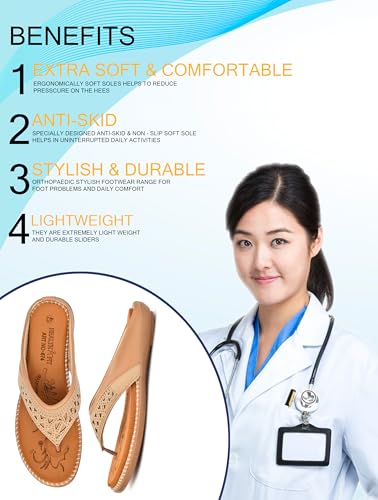 Image of HEALTH FIT Extra Super Soft Ortho Care Diabetic & Orthopedic Slippers /Doctor Chappal & Footwear with Memory Foam