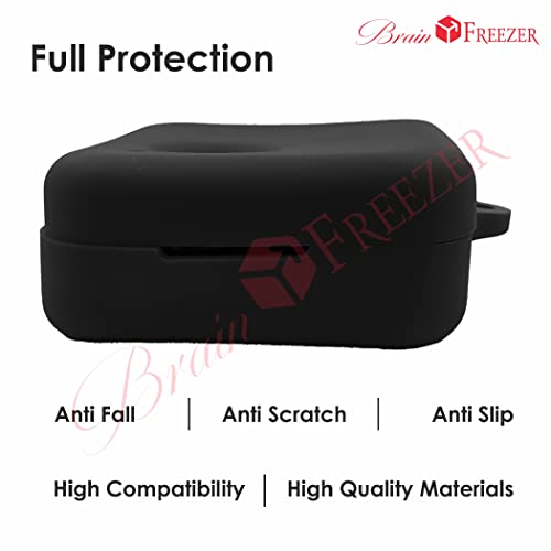 Image of Brain Freezer Stylish Soft Silicone 360 Full Protection Case Cover (Front & Back) Compatible with Nothing Ear (1) Black (Device Not Included)