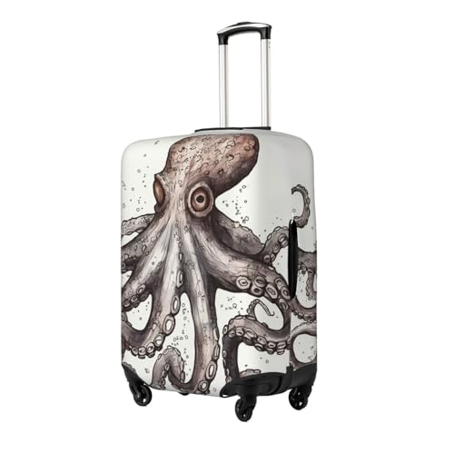 Octopus Luggage Cover Washable Suitcase Cover Tsa Approved Elastic Spandex Suitcase Protector Anti-Scratch Travel Baggage Covers Fit 18-32 Inch Luggage2