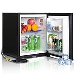 SMETA Camping Fridge 12V 240V With Lock, 30L 2 Way Fridge for Campervan, Caravan, Van, RV, Truck, Yacht, Travel | Quiet | Reversible Door | Black