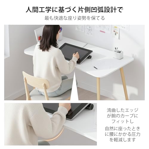 パソコンデスク デスク 机 幅80cm×奥行50cm 木製 勉強机 組立簡単 作業台 シンプル パソコンデスク 耐摩耗・防水・耐熱 pcデスク テレワーク 在宅勤務用 収納 化粧台 プランター台 [4]