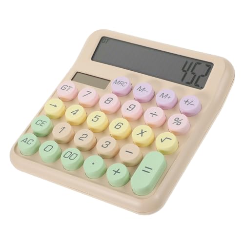 Calcolatrice Portatile per Ufficio e Scuola Elettronica Compatta Design Adorabile Colore Tè Strumento e per Studenti e Lavoratori leggero