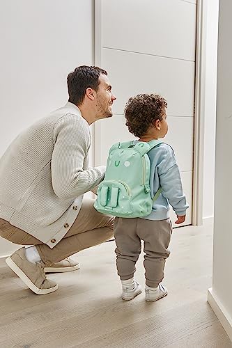 Miniland Ecothermibag Kid Frog. Kinder-Isoliertasche für Kindergarten, Ausflüge und Picknicks, aus recyceltem Textil