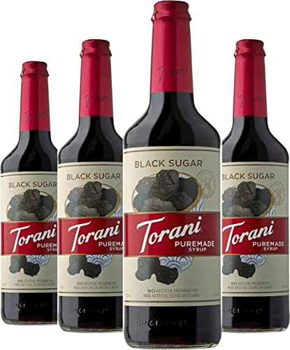 Image of Torani, Black Sugar Puremade Syrup, 25.4 Ounces (Pack of 4)