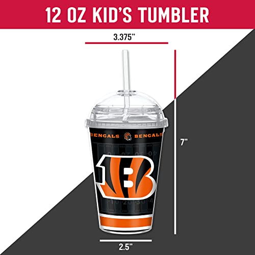 Image of Rico Industries NFL Football Rookie of The Year 12oz Acrylic Tumbler, Youth Tumbler with Swirly Straw