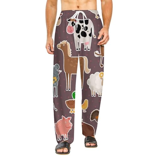 Vêtements de nuit femme avec poches pantalon détente imprimé ferme S