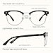 racico Eyewear Frame for Men and Women, Fashion Vintage Classic Blue Light Glasses Semi-Rimless Half Frame